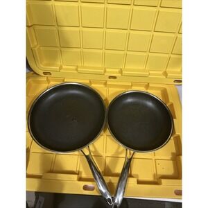 HEXCLAD 2 Piece Nonstick Stainless Steel‎ Frying Pan Set 10 and 12" No Lid